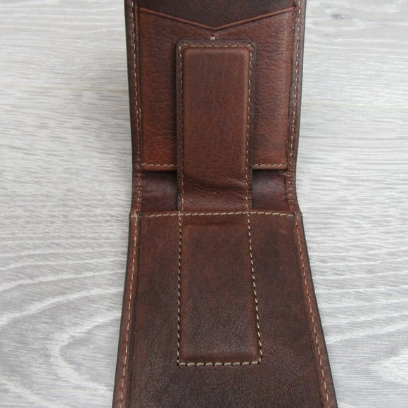 Fossil Allen RFID Magnetic Front Pocket Bifold Moneyclip Mens Wallet Brown NEW - Picture 9 of 11